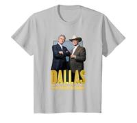 Dallas TV Series Big Two T-Shirt, Enfant, Argent, 12 Ans
