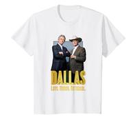 Dallas TV Series Big Two T-Shirt, Enfant, Blanc, 8 Ans