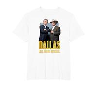 Dallas TV Series Big Two T-Shirt, Homme Grandes Tailles, Blanc, 3X Tall