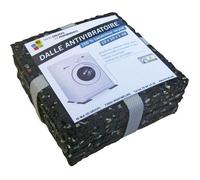 ID Mat Dalle Antivibratoire, 100% Caoutchouc recyclé, Noir, 10 x 10 cm