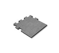 Dalle caoutchouc 25 mm - 50 x 50 cm - Gris - Système puzzle - Bordure
