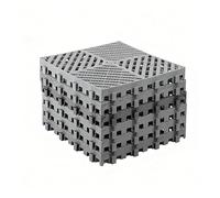 Dalle Clipsable Ajourée PP Drainage Caillebotis Douche Facile à Nettoyer Coussin Emboîtement Salles Manger, Terrasses(4cm x 6pieces)