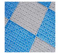 Dalle Clipsable Antidérapante Pvc Emboîtement Carreaux Drainage Facile à Nettoyer Outdoor Shower Mat Cuisines, Salles Bains(Grey-blue,32pieces)
