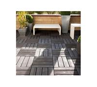 Dalle clipsable polypropylène Easy, noir, L.38 x l.38 cm x Ep.25 mm