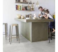Dalle clipsable sol PVC avec sous-couche effet béton pepper light