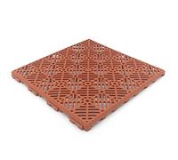 Dalle couleur Terre cuite: 30 x 30 x 1,5 cm. Autoventilée et anti-humidité pour piscines, salles de bains, zones humides, débarras. Fabriquée en Espagne