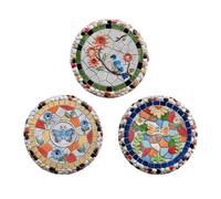 Dalle de chemin multicolore avec motif libellule, papillon ou d'oiseau, dalle ronde for allées/terrasses(1 PACK)