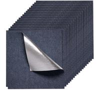 VEVOR Dalle de Moquette Autocollante, 61 x 61 cm, Lot de 15, Couverture 5,6 ㎡, Épaisseur 5 mm, à Poils Ras, Revêtement de Sol Doux Modulaire Carré Résistant pour Salon, Bureau, Chambre de Séjour, Gris