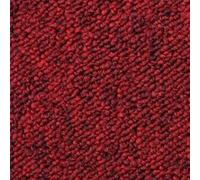 Dalle de Moquette Ultra-Résistant Couleur Rouge Ecarlate pour Usage Professionnel, Paquet de 20 Dalles de 50cm x 50cm (Superficie de 5m²)