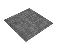 Dalle de Moquette Gris Charcoal 50 x 50 cm 4 pc PP et Bitume | Sol intérieur, chambre, salon, surface en boucle, polypropylène, bitume, dalles amovibles, entretien facile, ambiance calme