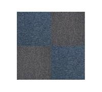 Dalle de Moquette Ultra-Résistant Bleu Tempête & Noir Charbon Usage Professionel
