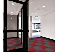 Dalle de Moquette Ultra-Résistant Rouge - Paquet de 20 Dalles - 50cm x 50cm - 10m²