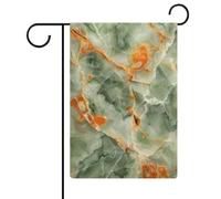 Dalle de pierre abstraite en pierre verte douce drapeau de jardin saisonnier vacances toile de jute double face maison cour drapeaux extérieurs 30,5 x 45,7 cm