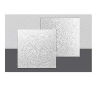 DECOSA Dalle de plafond Malaga - polystyrène - blanc - effet crépi - 50 x 50 cm - 8 sachets (=16 m2)