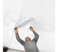 Dalle de plafond Panneaux De Plafond Autocollants Pour Salle De Bain - Dalles De Plafond Autocollantes En PVC À Coller - Dalles Décoratives Pour Bureau, Sans Clous(30 pcs)
