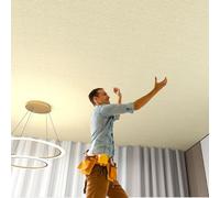 Dalle de plafond Papier Peint Autocollant Pour Plafond, Longueur 5, 10, 20, 30 Ou 50 M, Dalles De Plafond Suspendues En PVC Imperméables, Panneaux De Lambris 3D Faciles À Découper(L 50M)