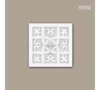 Dalle de plafond Profhome 157502 Lambris mural Élément décoratif 3d panneau mural Élement pour plafond style marocain Motifs architecturaux musulmans blanc 14,7 x 14,7 cm