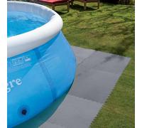 Dalle de protection de sol premium Gré (lot de 9 pièces) - Gris