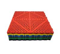 Dalle de sol emboîtable drainante, Tuiles de drainage à emboîtement modulaires for lavage voiture, paquet multicolore 4 30 pièces, 1 100 LB(Blue,10 pieces)