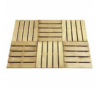 Dalle de terrasse 8 pcs 50x50 cm Bois FSC Vert