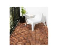 Dalle de Terrasse DARK en Bois Clipsable Résistant Aux Forte et Basses Températures 31 X 31 cm Revêtement Extérieur Pour Jardin Balcon Piscine