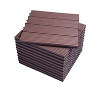 Dalle de terrasse en composite bois-plastique WOLTU - Brun - 30x30 cm - 11 pièces pour 1 m²