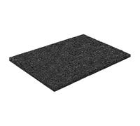 Dalle de terrasse en granulés de caoutchouc noir, 6 x 9 x 0,3 cm, tapis en caoutchouc antidérapant pour stabilité et sécurité dans le bureau et le salon, absorbant les chocs et durable