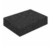 Dalle de terrasse en granulés de caoutchouc noir 6 x 9 x 2 cm, tapis en caoutchouc antidérapant pour stabilité et absorption des chocs dans le bureau et le salon, tapis de patio en caoutchouc durable.