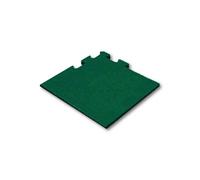 Dalle en caoutchouc 50 mm - 50 x 50 cm - Vert - Système puzzle - Angle de finition