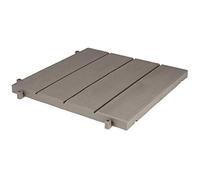 EDA Plastiques Dalle en plastique Lot de 6 (1 m²) 38,4 x 38,4 x 2,5 cm Taupe