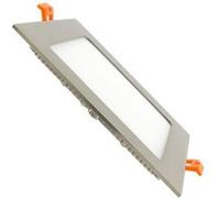 Dalle LED 12W Carrée Extra-Plate Coupe 152x152mm Argentée 6000K Blanc froid Blanc G