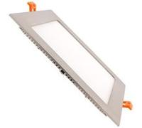 Dalle LED 18W Carrée Extra-Plate Coupe 205x205mm Argentée 3000K Blanc chaud Blanc G