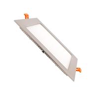 Dalle LED 18W Carrée Extra-Plate Coupe 205x205mm Argentée 6000K Blanc froid