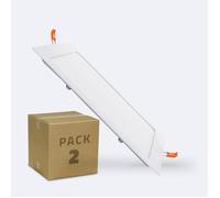LEDKIA LIGHTING Dalle LED 18W Carrée SuperSlim Coupe 205x205 mm Pack de 2 Unités 4000K Blanc neutre