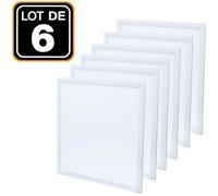 Dalle LED 600x600 40W lot de 6 pcs PMMA Blanc froid 6000k Haute Luminosité - Plusieurs modèles disponibles
