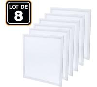 Dalle LED 600x600 40W lot de 8 pcs Blanc Neutre 4000k Haute Luminosité - Plusieurs modèles disponibles