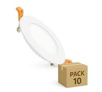 Dalle LED 6W Ronde SuperSlim Coupe Ø 110 mm (Pack 10) 5000K Blanc froid