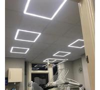 Dalle LED Cadre Lumineux 60x60 Slim 36W BLANC (Pack de 6) - Blanc Froid 6000K - 8000K - SILAMP