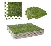 WERKA PRO Dalle pour Piscine imprimé Gazon 50x50cm 1cm épaisseur 8 pièces