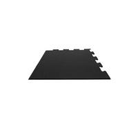 Dalle puzzle pour sol sportif - 106x106cm - 10mm - Noir - Pièce d'angle