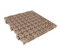 Dalle PVC Renforcée Brun 33x33x2cm Anti-humidité Garages et Lave-auto