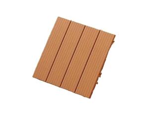 Dalle Terrasse Exterieur Kit de 10 joints sol en bois et plastique for balcon extérieur, étanche(Brown-10pcs)