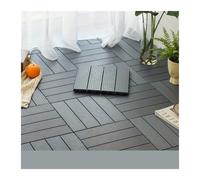 Dalle Terrasse Exterieur Kit de 10 joints sol en bois et plastique for balcon extérieur, étanche(Grey-10pcs)