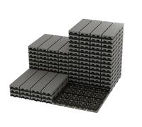 Dalles Clipsables Composite Pour Terrasse 30 * 30cm, Antidérapantes Et Étanches, Revêtement Sol Interconnecté (Gris foncé, Lot de 27)