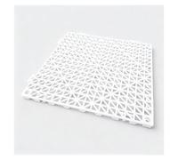 Dalles Clipsables Exterieur Carreaux Sol Emboîtement Drainage Durable Caillebotis Douche Débarras et Cave(White,9pieces)
