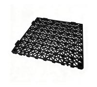 Dalles Clipsables Exterieur Carreaux Sol Emboîtement Drainage Durable Caillebotis Douche Débarras et Cave(Black,24pieces)