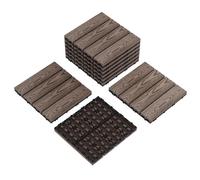 Dalles clipsables pour terrasse extensionérieure/intérieure - Composite plastique aspect bois, étanche 9PCS/set