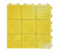 Dalles de Drainage modulaires emboîtables, antidérapantes et imperméables, pour terrasse, Douche, Cuisine, intérieur/extérieur, Jaunes, 34 x 34 cm (54 pièces).