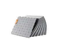 VEVOR Dalles de garage emboîtables, lot de 50, carrelage PP de revêtement de sol garage, 305 x 305 x 13,4 mm, texture double face antidérapante, pour garages, sous-sols, ateliers de réparation, argent