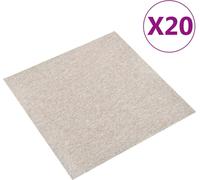 Dalles de moquette 20 pcs. 5 m² 50x50 cm Beige clair